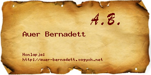 Auer Bernadett névjegykártya